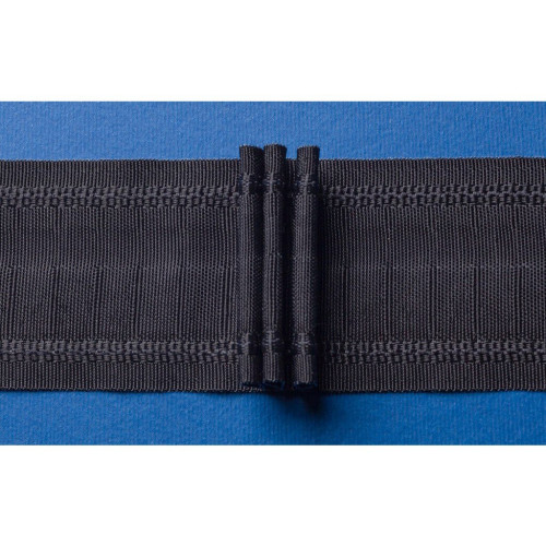 Шторная лента Madison 1:2, F3 черная (1040230, Bandex) – Групповые складки | 50 м.п. - Фото