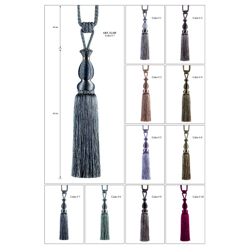 Фото подхвата для штор с кистью Gold Textil 22-185-8 Фото подхвата для штор с кистью Gold Textil 22-185-8