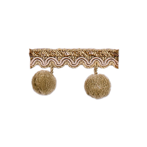 Бахрома для штор с помпонами 22-194-6 Collection #3 Gold Textil - Фото