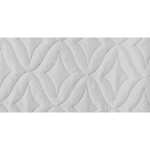 Стеганное полотно венец. решетка белое 220 см | 30 м.п. - Фото